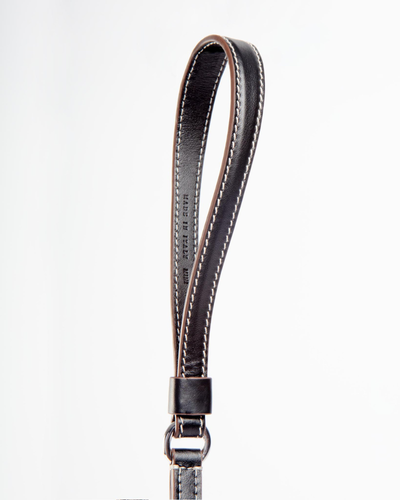Leather Dog Leash in Black