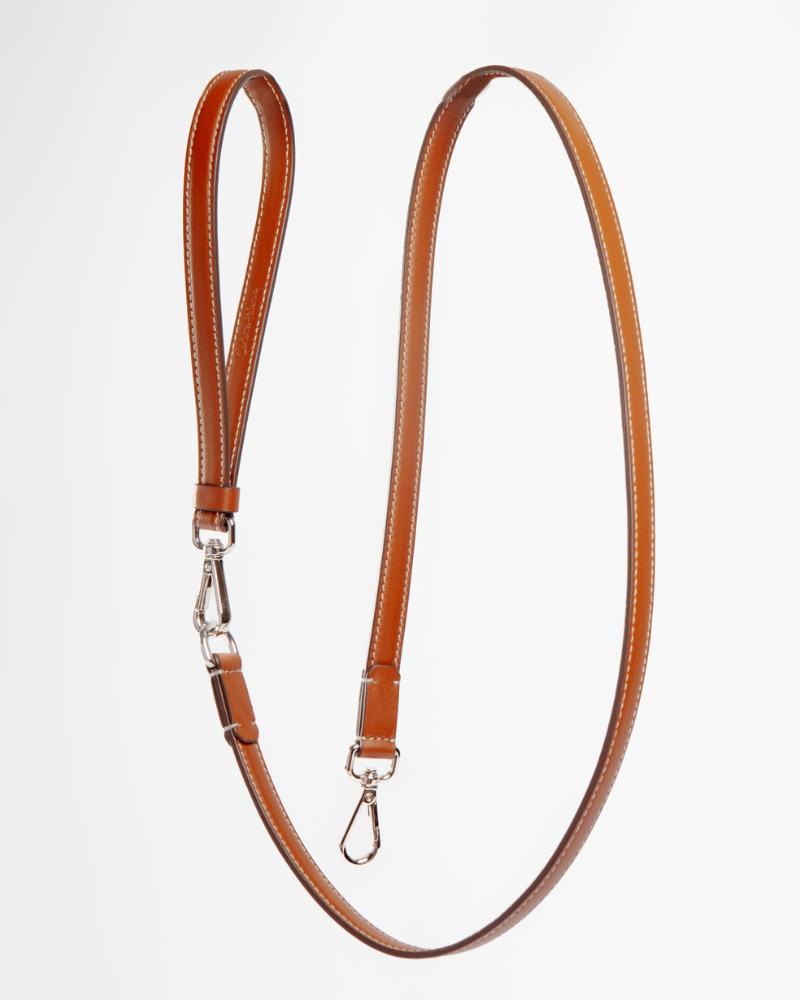 Leather Dog Leash in Tobacco Brown