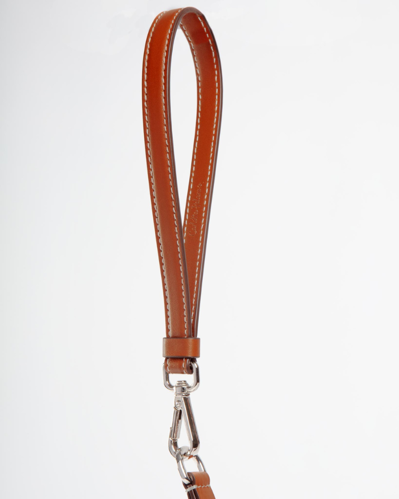 Leather Dog Leash in Tobacco Brown