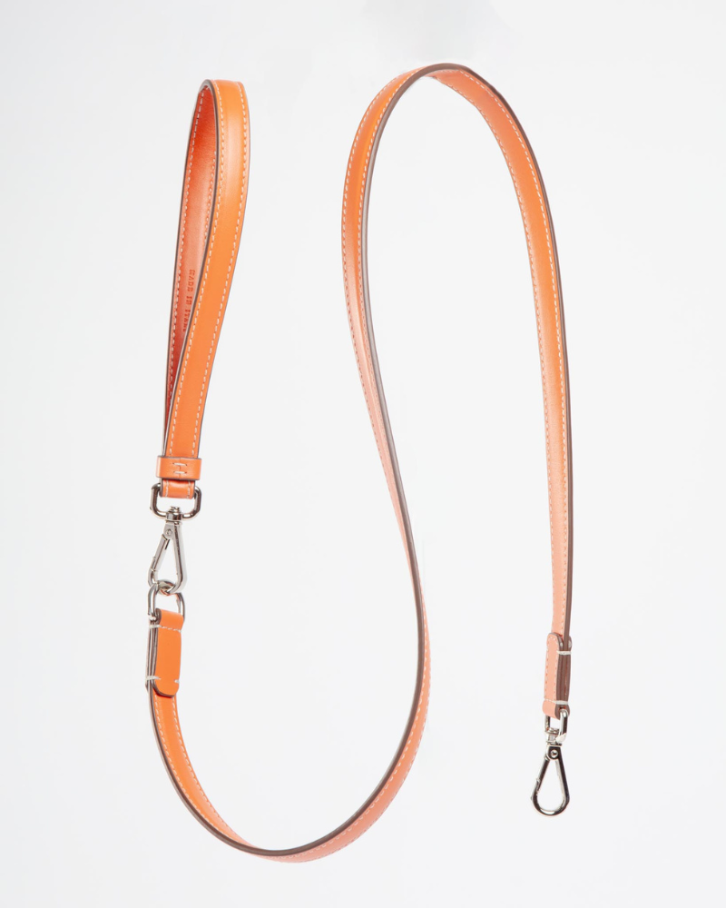 Leather Dog Leash in Orange