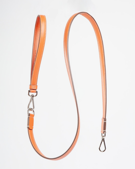 Leather Dog Leash in Orange
