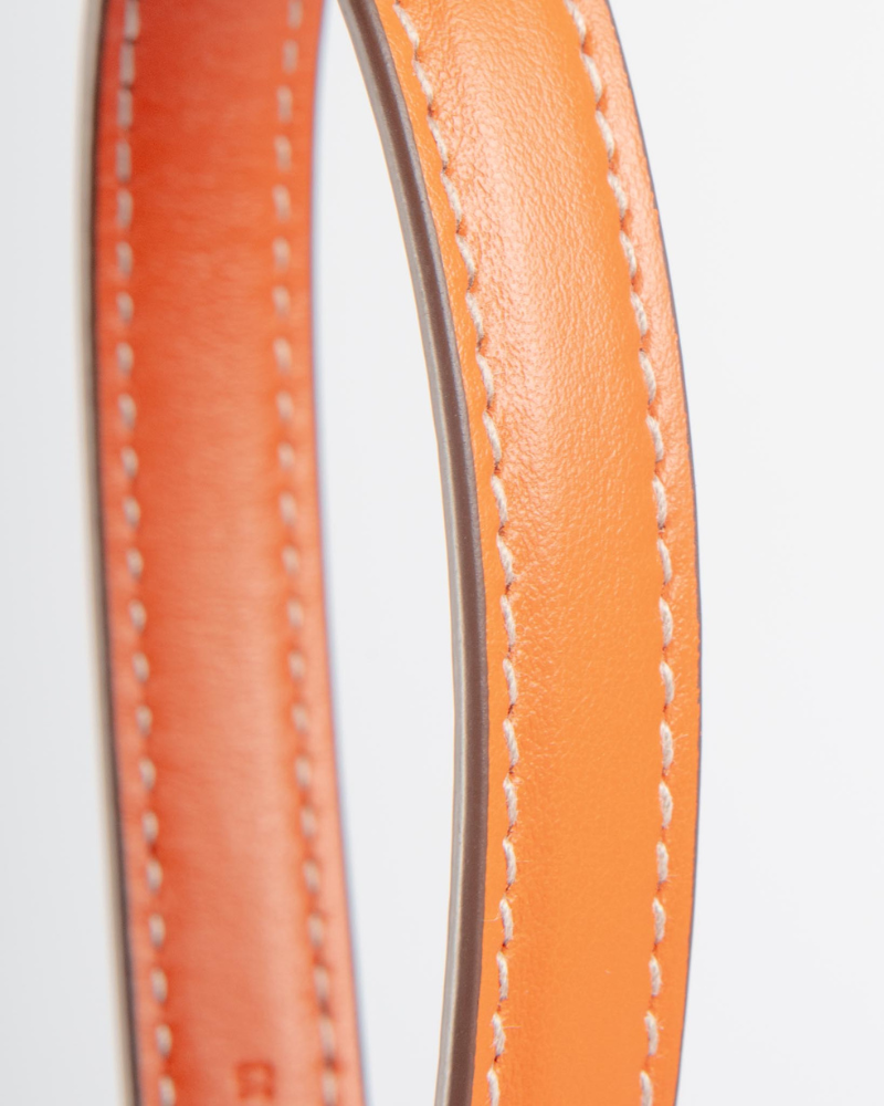 Leather Dog Leash in Orange