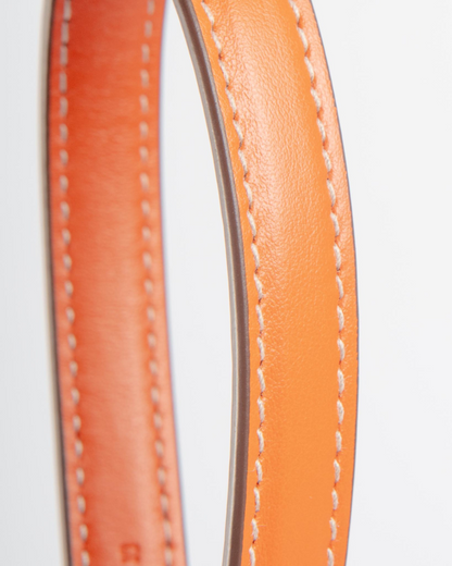 Leather Dog Leash in Orange