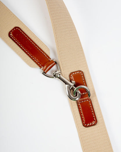 Hands-Free Textile Dog Leash in Tobacco Tan