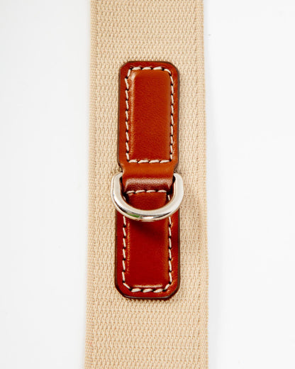 Hands-Free Textile Dog Leash in Tobacco Tan