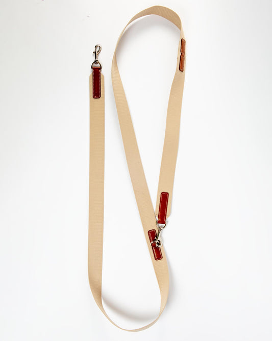 Hands-Free Textile Dog Leash in Tobacco Tan