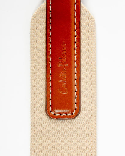 Hands-Free Textile Dog Leash in Tobacco Tan