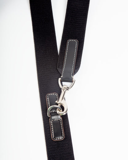 Hands-Free Textile Dog Leash in Black