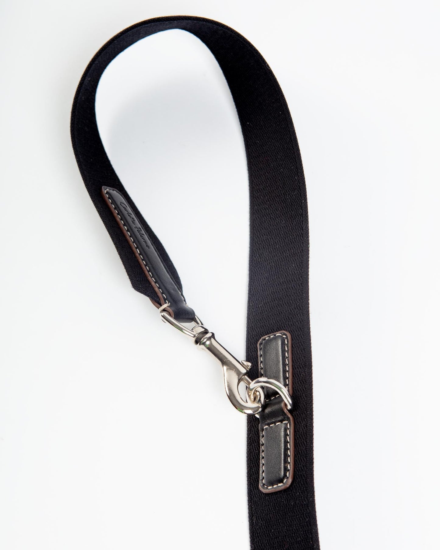 Hands-Free Textile Dog Leash in Black
